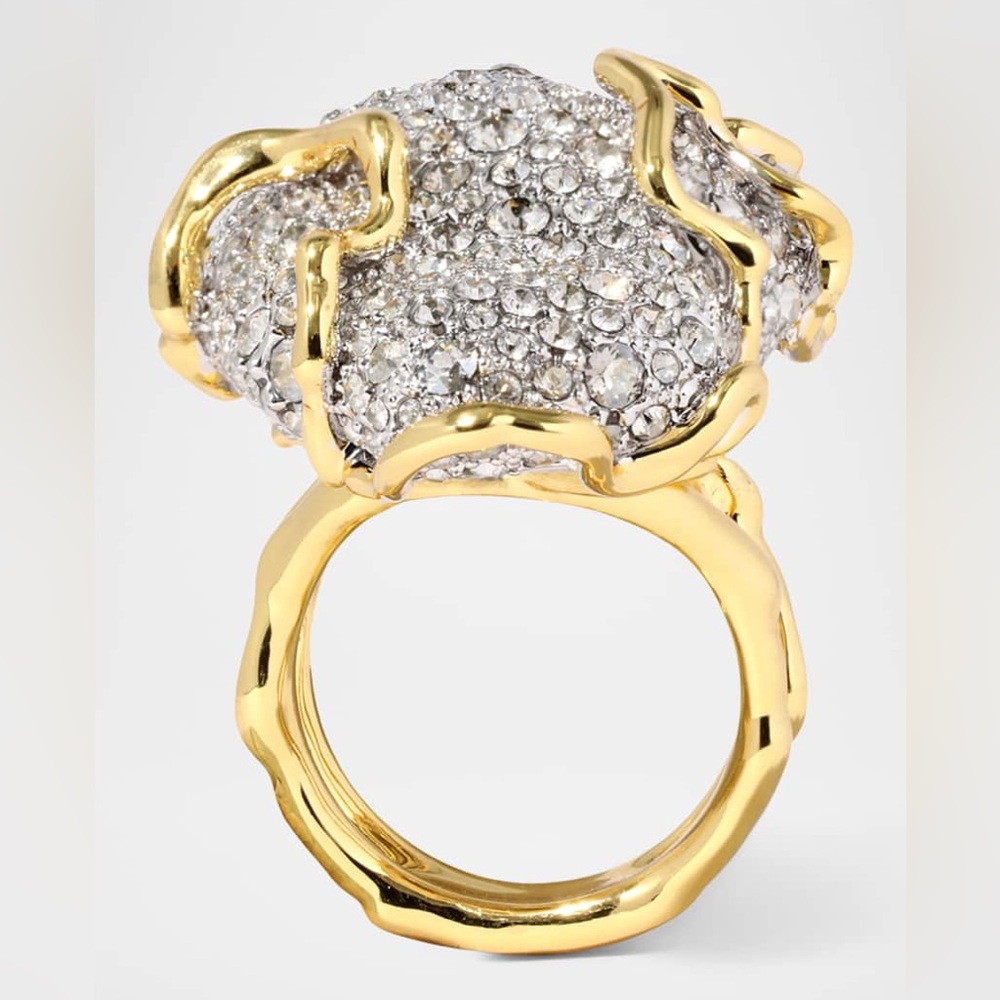 NWOT Alexis Bittar Solanales Large Crystal Pave Geode Ring - Picture 4 of 7